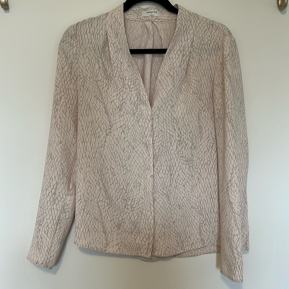 Babaton Aritzia Pink Button Up Blouse